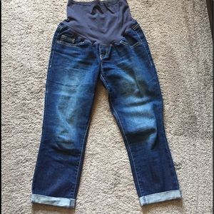 Old Navy crop maternity jeans